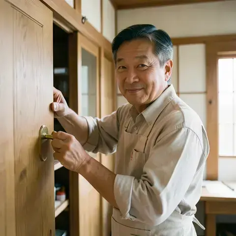 鈴木大輔の工房でのポートレート